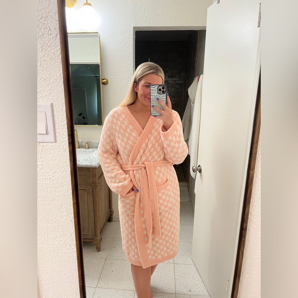Plush Checkered Robe